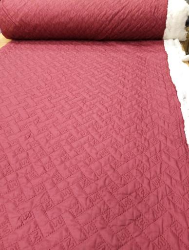 Подкладочная стёганая матовая бордовая