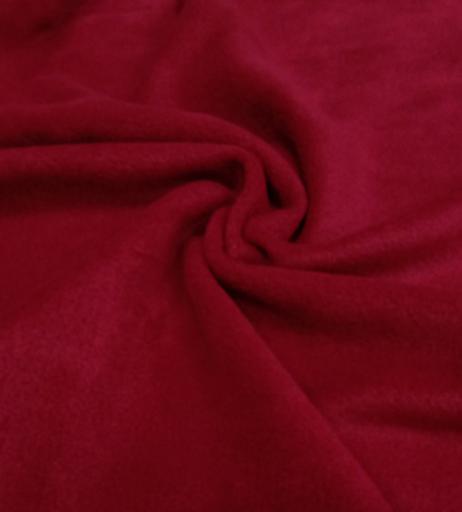 Флис однотонный бордовый