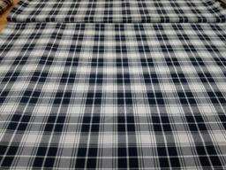 Габардин клетка тёмно-синий/белый
