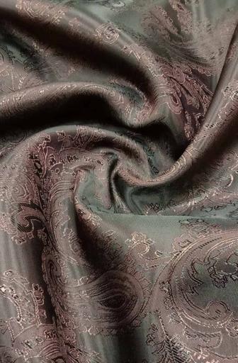 Подкладочная жаккардовая поливискоза Пейсли серая