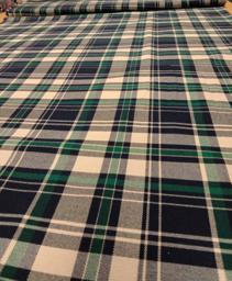 Костюмная клетка  чёрная/изумрудная