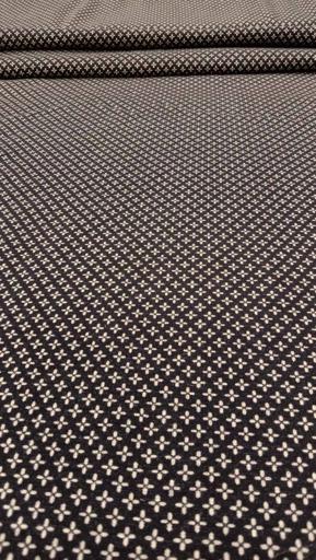 Трикотаж на меху белые звёздочки