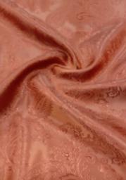 Подкладочная жаккардовая поливискоза Пейсли морковная