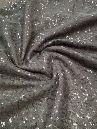 Пайетка на сетке Змейка чёрная