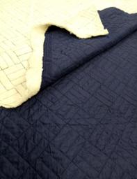 Подкладочная стёганая матовая Паркет синяя