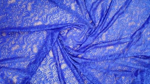 Кружево стрейч плотное электрик