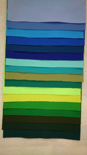 Габардин однотонный Комплект образцов №4