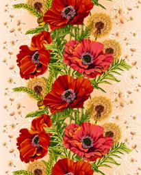 Вафельное полотно Маки