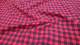 Штапель Клетка Виши 1см чёрный\красный