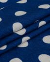 Трикотаж вискоза белый горох на синем