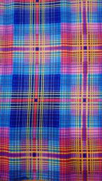 Бязь шотландка синий