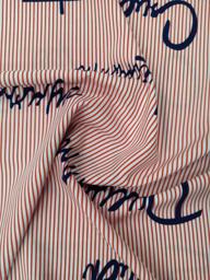 Софт принт Полоса с текстом красная