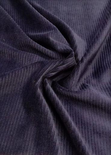 Вельвет однотонный синий