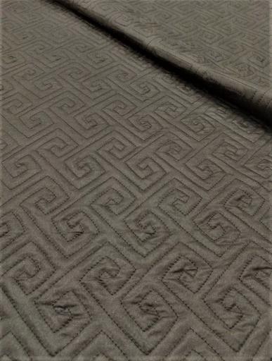 Подкладочная стёганая матовая Спирали чёрная