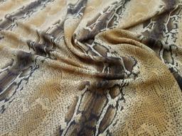 Шифон анималистический принт коричнеый\бежевый