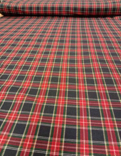 Костюмная клетка  чёрная/красная/зелёная