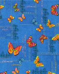 Бязь Бабочки на джинсе