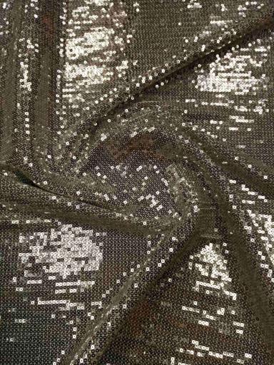 Пайетка на трикотаже серебро
