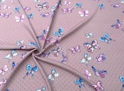 Штапель Бабочки на розовом