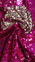 Пайетка двусторонняя фуксия/серебро