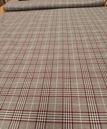 Костюмная клетка  серая/белая/красная