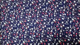 Штапель цветы на синем