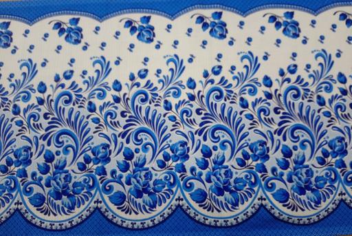 Вафельное полотно Гжель