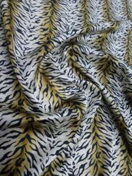 Атлас стрейч черный на бежевом