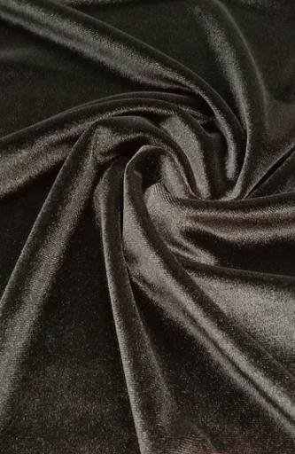 Бархат-стрейч чёрный 410