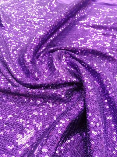 Пайетка на трикотаже сиреневая