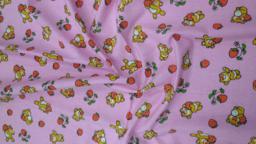 Фланель Мишки на розовом