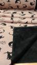 Трикотаж на меху Коты пыльно-розовый