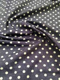 Джинс стрейч Тенсил Горох тёмно-синий