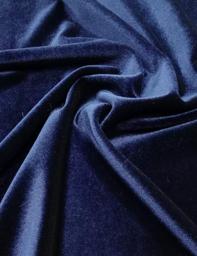 Бархат-стрейч синий