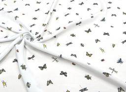 Штапель Бабочки стрекозы жучки на белом