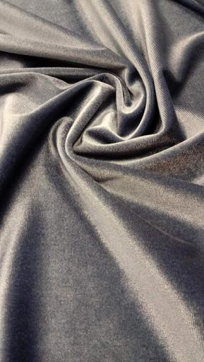 Бархат-стрейч серо-голубой