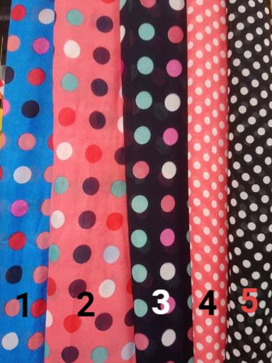 Шифон Горошек  разноцветный