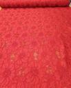 Кружево капрон на атласе красное