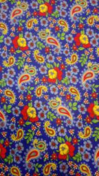 Ситец Цветы на синем