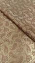 Подкладочная жаккардовая поливискоза Пейсли светло-коричневая/бежевая