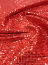 Пайетка на трикотаже красная