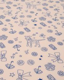 Софт принт леопардики зонтики на пудровом