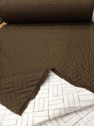 Подкладочная стёганая матовая коричневая