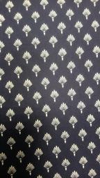 Хлопок-сатин веер на тёмносинем