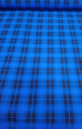 Габардин клетка электрик/чёрный