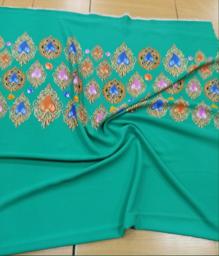 Креп Версаче бирюзовый