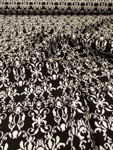 Джинс стрейч принт чёрный/белый