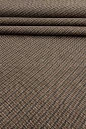 Трикотаж Клетка коричневый/чёрный