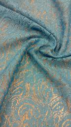 Гипюр цветок голубой