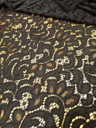 Кружево стрейч плотное чёрное